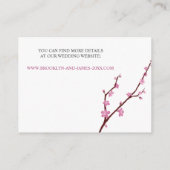 Cherry Blossom Hochzeitskarten Begleitkarte (Rückseite)