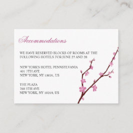 Cherry Blossom Hochzeitskarten Begleitkarte