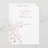 Cherry Blossom Hochzeitskirchenprogramme Einladung (Vorne/Hinten)