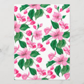 Cherry Blossom Hochzeitsnamenstabelle (Rückseite)