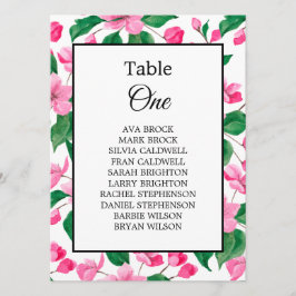 Cherry Blossom Hochzeitsnamenstabelle