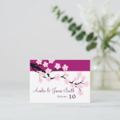 Cherry Blossom | Hochzeitsplatzkarten Platzkarte (Stehend Vorderseite)