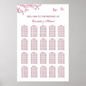 Cherry Blossom Hochzeitstabelle Poster (Vorne)