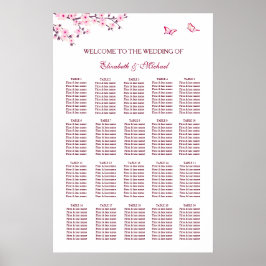 Cherry Blossom Hochzeitstabelle Poster