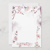 Cherry Blossom Hochzeitstag Einladung (Rückseite)