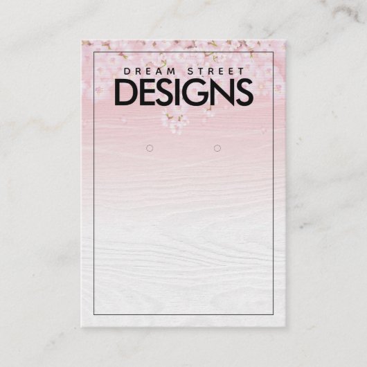 Cherry Blossom Holzohrensichtkarte Visitenkarte (Vorderseite)