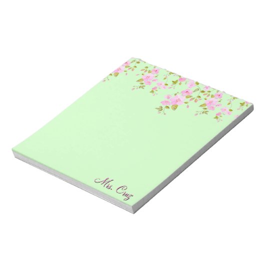 Cherry Blossom Hübsch Custom Notizblock (Rotiert)