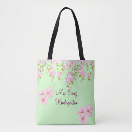 Cherry Blossom Hübsch Pink & Green Custom Tasche