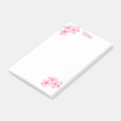 Cherry Blossom Hübsch rosa Custom Post-it Klebezettel (angewinkelt)