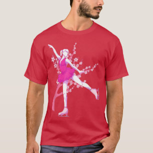 Cherry Blossom Ice Skater Sakura Wintersport Ice T-Shirt