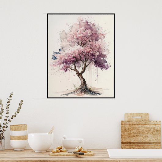Cherry Blossom im Speicher Poster (Küche)