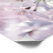 Cherry Blossom in hellrosa und blau Fotodruck (Ecke)