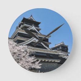 Cherry Blossom in Japan Runde Wanduhr