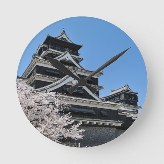 Cherry Blossom in Japan Runde Wanduhr (Vorderseite)