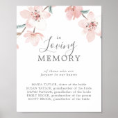 Cherry Blossom in Love Memory Memorial-Zeichen Poster (Vorne)