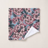 Cherry blossom in pink and blue badhandtuch set (Waschlappen)
