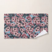 Cherry blossom in pink and blue badhandtuch set (Handtuch)