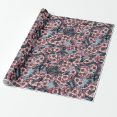 Cherry blossom in pink and blue geschenkpapier (Ungerollt)
