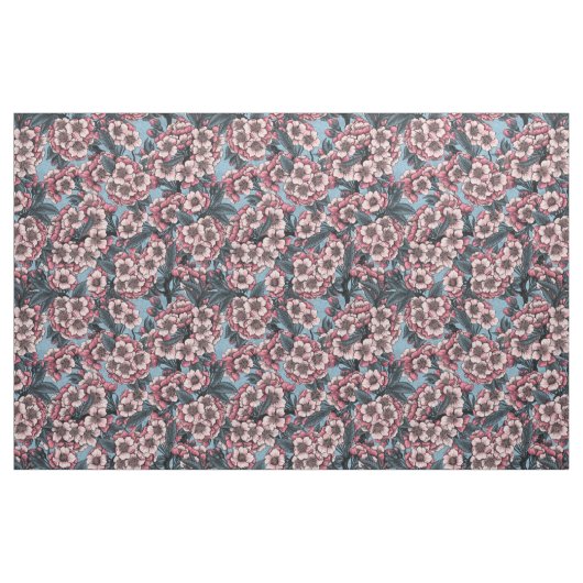 Cherry blossom in pink and blue stoff (Fat Quarter (45,7 x 55,9 cm))