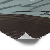 Cherry blossom in the Sumida River Poster (Ecke)