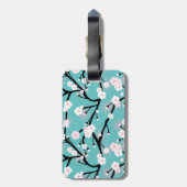 Cherry Blossom Individuelle Name Gepäckanhänger (Rückseite vertikal)