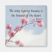 Cherry Blossom Inspirational Zitat Magnet (Vorne)