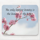 Cherry Blossom Inspirational Zitat Mousepad (Vorne)