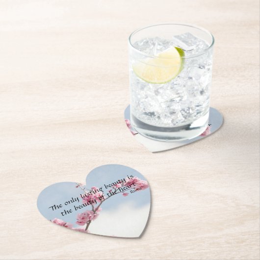 Cherry Blossom Inspirational Zitat Untersetzer (Vor Ort)