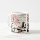 Cherry Blossom Japan Art Kaffeetasse (Vorderseite Links)