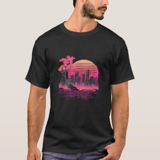 Cherry Blossom Japan Tokyo Vaporwave Synt T-Shirt