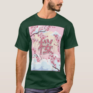 Cherry Blossom Japanese Aesthetic Kawaii Sakura Tr T-Shirt