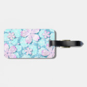 Cherry Blossom Japanese Kawaii Pond Gepäckanhänger (Rückseite horizontal)