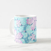 Cherry Blossom Japanese Kawaii Pond Kaffeetasse (Vorderseite Links)