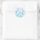 Cherry Blossom Japanese Kawaii Pond Runder Aufkleber (Tasche)