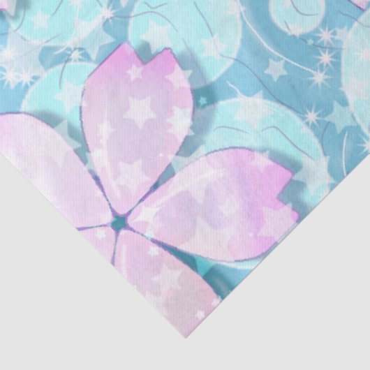 Cherry Blossom Japanese Kawaii Pond Seidenpapier (Detail)