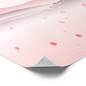 Cherry Blossom Japanese Print Poster (Ecke)