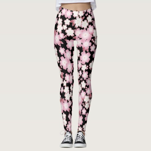 Cherry Blossom -Japanese Sakura- Leggings (Vorderseite)