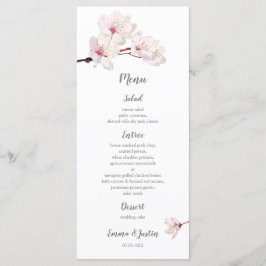 Cherry Blossom Japanese Sakura Wedding Rackcard Menükarte