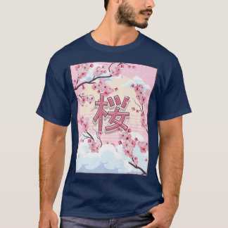 Cherry Blossom Japanisch Ästhetik Kawaii Sakura Tr T-Shirt