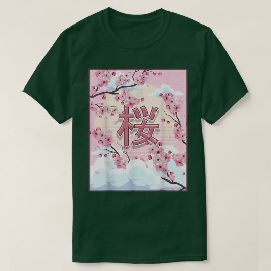 Cherry Blossom Japanisch Ästhetik Kawaii Sakura Tr T-Shirt (Design vorne)