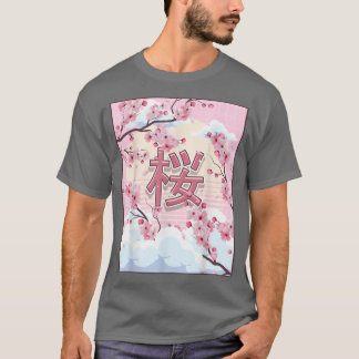 Cherry Blossom Japanisch Ästhetik Kawaii Sakura Tr T-Shirt