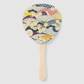 Cherry Blossom Japanisch Floral Red White Fächer (Vorderseite)