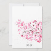Cherry Blossom Japanisch Sakura Pink Wedding Invit Einladung (Rückseite)