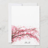 Cherry Blossom Japanisch Sakura Pink Wedding Invit Einladung (Rückseite)