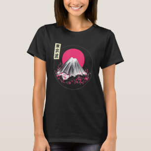 Cherry Blossom Japanische Flagge Sakura Baumlandsc T-Shirt