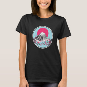 Cherry Blossom Japanische Flagge Sakura Baumlandsc T-Shirt