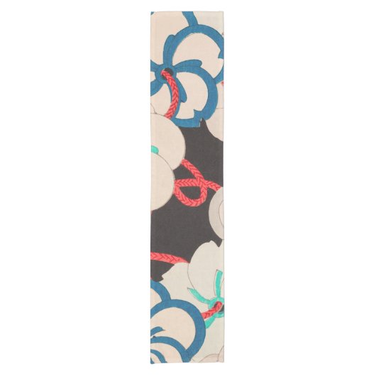 Cherry Blossom Japanischer Blumendruck Kurzer Tischläufer (Vorderseite)