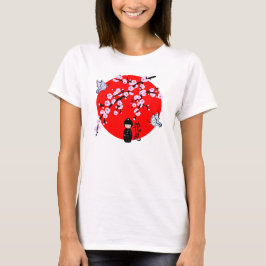 Cherry Blossom Japanischer Charakter 11 T - Shirt