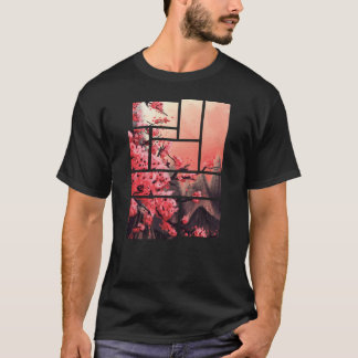 Cherry Blossom Japanischer Retro Graphic T-Shirt