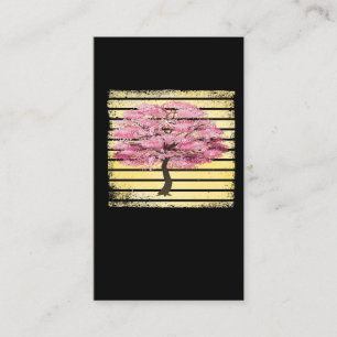 Cherry Blossom Japanischer Retro Sakura Tree Visitenkarte